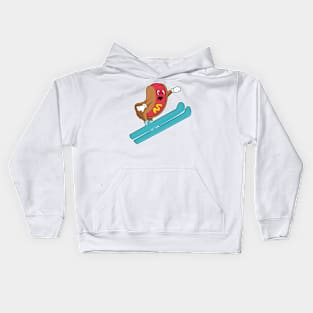 Hotdog as Ski jumper with Ski Kids Hoodie